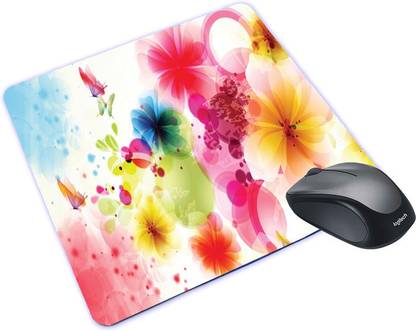 Shreysam Flower Printed Rectangular Mouse Pad MPD036 Mousepad