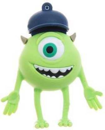 microware New Green One Eye Alien Shape 16GB Pendrive 16 GB Pen Drive Compatible with Laptop, Audio Player, Desktop Computer, Television USB 2.0 Rubber Case
