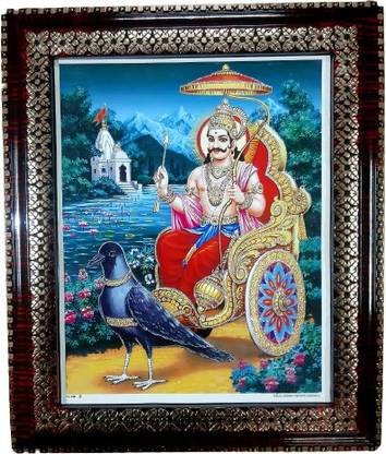 Dharmik photo framess Shani dev Religious Frame