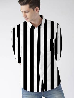 Men Striped Casual Multicolor Shirt