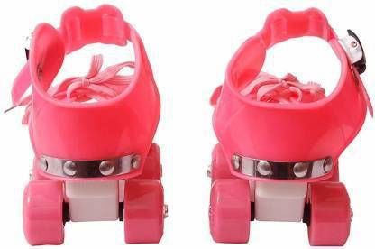GTTT Quad RollerSkates with front break adjustable size for kids age 5-12 years Quad Roller Skates - Quad Roller Skates - Size 4-9 UK
