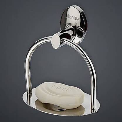 Plantex Deluxe 304 Grade Stainless Steel Soap Dish for Bathroom & Kitchen/Soap Stand/Bathroom Accessories (Chrome - Pack of 1)