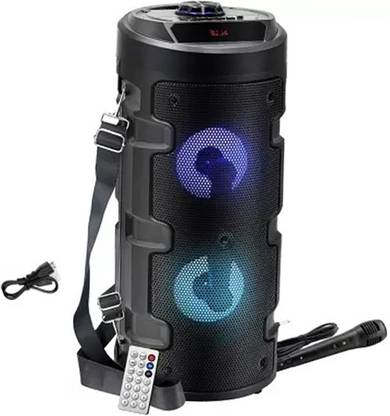 Potasa Best Speaker for Election Wireless Bluetooth Portable Party Speaker with RGB Glow Lights, Wired Mic, Remote Control, FM Radio & Aux in/USB/TF Card Reader Input 12 W Bluetooth Speaker
