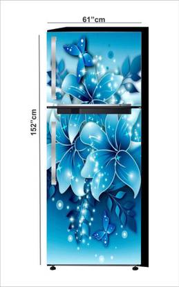 RUBY DECOR 151.892 cm Ruby Décor Decorative Refrigerator Door Sticker PVC Vinyl Fridge Wrap Sticker for Home (152 cm x 60 cm or 59 X 24 Inches) Removable Sticker