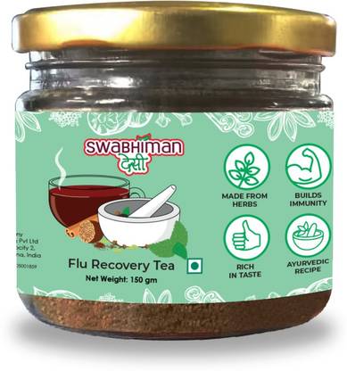 Swabhiman33 Swabhiman Desi Flu Recovery Kadha Herbal Infusion Tea Glass Bottle