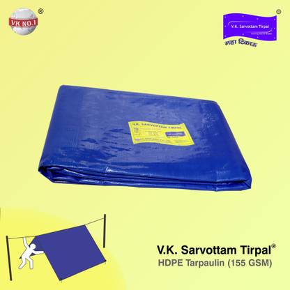 VK Sarvottam Tarpaulin 155 GSM (15 Ft x 12 Ft ) Tent - For Protect persons and things from wind, rain, and sunlight