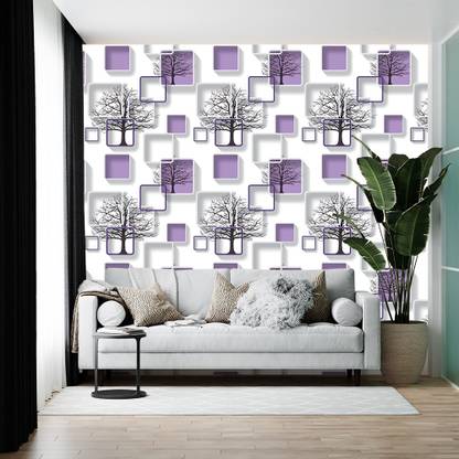 wallpics Vinyl Decorative Purple Wallpaper