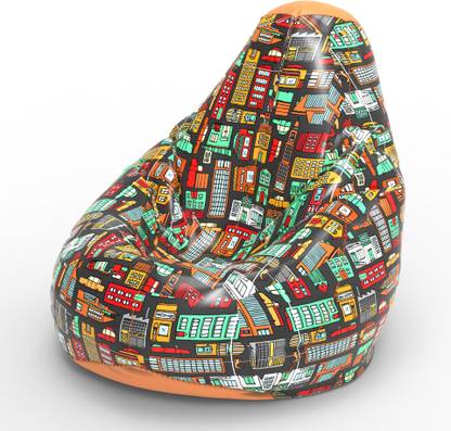 ComfyBean XL City Lights - F Teardrop Bean Bag  With Bean Filling