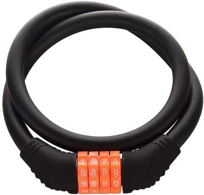 Qiisx Bicycle & Bike Number Lock QX110 Helmet 4 Digits Bicycle Number Lock for Bicycles, Bikes, Helmet, Luggage Cable Lock