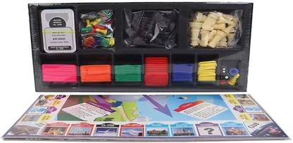 शॉपवियाशिपिंग 2 in 1 Business and Chess Deluxe Board Game with Biscuit Coins Inside to Develop Concentration and Brain Skills बोर्ड गेम