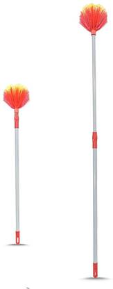 homfine Gobhi Jala Broom for Home Office Kitchen Ceiling Cleaning Broom with Long Handle Plastic Wet and Dry Brush