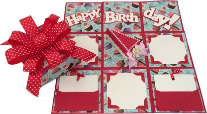 Crack of Dawn Crafts Birthday Handmade Explosive Gift Box - Cake Slice Greeting Card