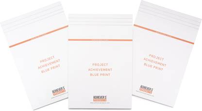 ACHIEVER'S PRODUCTS Project Achievement Blue Print A4 Planner/Organizer Ruled 100 Pages