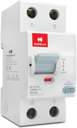 HAVELLS DP RCCB/ELCB 100A 30mA - DHRMCMDF030100 - MCB