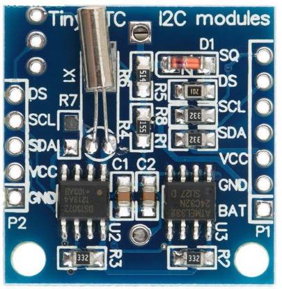 arduino RTC I2C DS1307 AT24C32 REAL TIME CLOCK MODULE WITH CR2032 3V CELL Timer Counter and Clock Electronic Hobby Kit