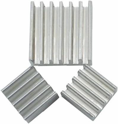 INVENTO 3pcs Adhesive Raspberry Pi Heatsink Cooler Pure Aluminum Heat Sink Set Kit Radiator For Cooling Raspberry Automotive Electronic Hobby Kit