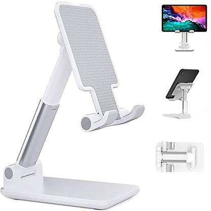ZEBRONICS Folding mobile stand holder - L13 [2021 Updated] Angle & Height Adjustable Desk Cell Phone Holder Anti-Slip Compatible with Smartphones/iPad Mini/Game/Kindle/Tablet(4-10") Mobile Holder