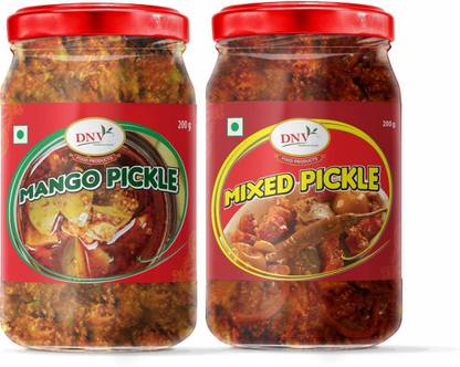 DNV Achaar Combo Platter Pack of Mango & Mixed Pickle 400gm (Aam Ka Achaar 200gm & Spicy Mix Achar 200gm) Mango, Mixed Pickle