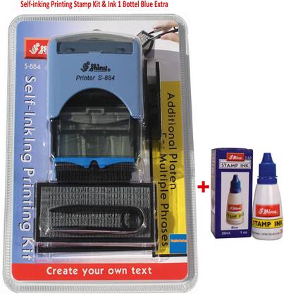 SHINY S-884 Self - inking Printing Kit DIY SET With Ink Bottel Self - inking