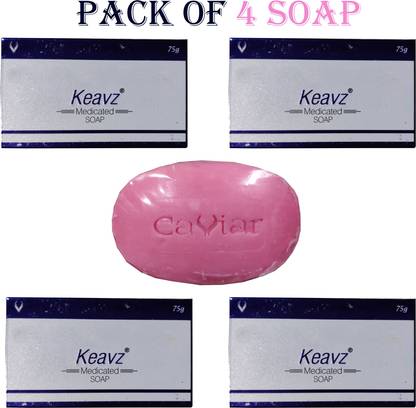 KEAVZ ANTI DANDRUFF MEDICATED SOAP (PACK OF 4*75GM)