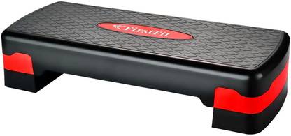 FirstFit Exercise Step Platform Aerobic Stepper Fitness Workout Deck with Adjustable Height Stepper
