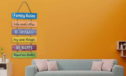 Ryme Wooden Home Entrance Decor 25X14 Inches - Door Hangings for Home Decoration, Home Entrance Decor Items for Wall