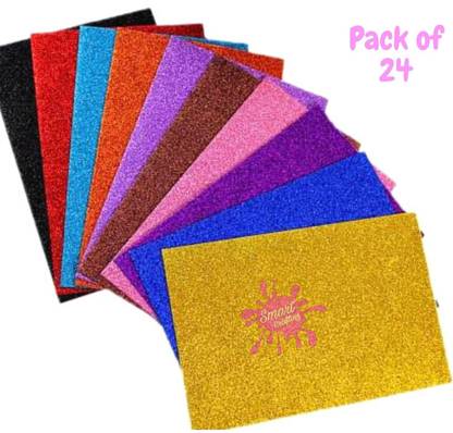 SmartCrafting Cheapest Glitter Sheets( Pack of 24)