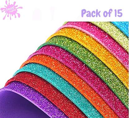 SmartCrafting Glitter Sheets For Return Gifts( Pack of 15)
