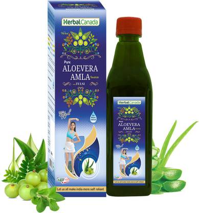 Herbal Canada Aloe Vera Amla Juice| Helpful for Hair , Skin Care| 500ml