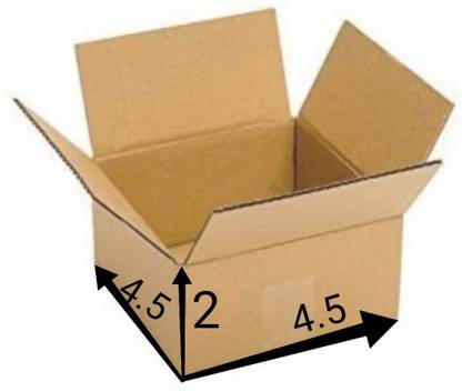 SecureShip Corrugated Cardboard 3 Ply Strong 4.5 x 4.5 x 2 Inches Carton Boxes Packaging Box