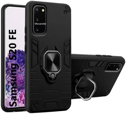 movariete Back Cover for Samsung S20 FE, Dual Layer Hybrid Armor Defender Case with 360 Degree Metal Ring