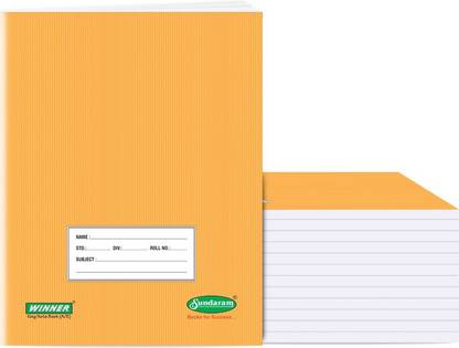 SUNDARAM Winner King Size 18 x 24 cm Regular Notebook Plain 76 Pages