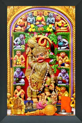 FRIZZY ARTS Sarangpur hanuman ji | hanuman ji wall art painting | Digital Reprint 20 inch x 14 inch Painting