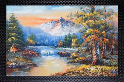 K K CREATIONS MOUNTAIN SCENERY Digital Reprint 8 inch x 10 inch Painting