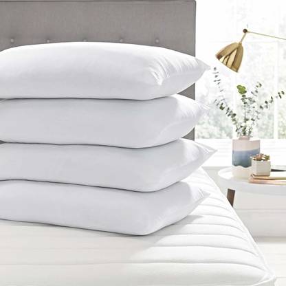 ROYALREOX Polyester Fibre Solid Sleeping Pillow Pack of 4