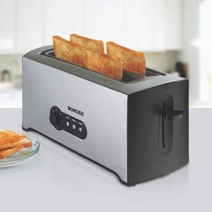 बोरोसिल 4 Slice Pop-Up Toaster 1500 W पॉप अप टोस्टर