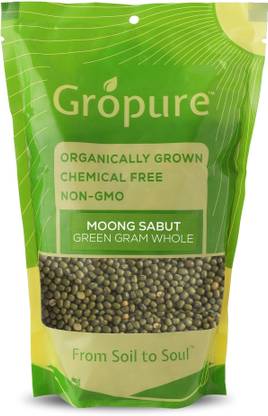 Gropure Organic Green Moong Dal (Whole)