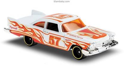 HOT WHEELS HW '57 PLYMOUTH FURY 168/250, HW FLAMES 2/10, COLLECTIBLE DIE CAST MODEL CAR, COLLECTOR'S DREAM GIFT