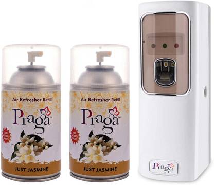 PRAGA Jasmine Automatic Air Freshener Dispenser with Two Refill Automatic Spray LED-3280