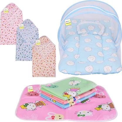 Kwitchy New Born Baby Daily Essentail Combo Pack(0-6 Months)(Total Items: 8)