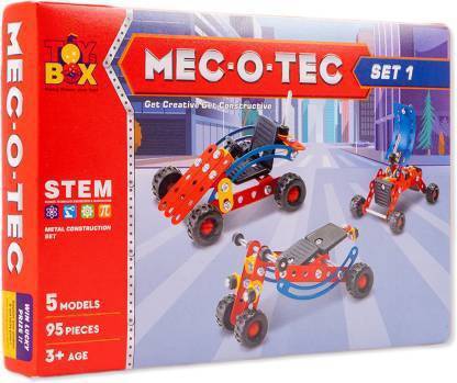 SPEZOX Mec-O-Tec Set 1 Metal Construction set for kids.95 pieces inside the box.