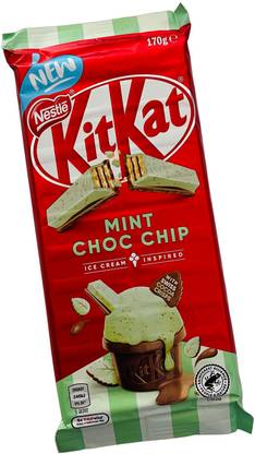 NESTLE KitKat Mint Choc Chip Milk Chocolate Bar Imported 170g Bars