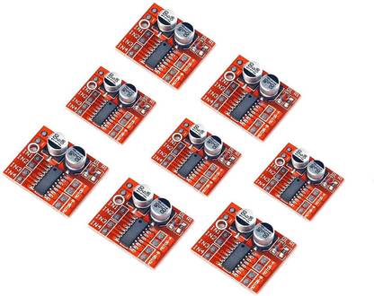 INVENTO 8PCS 2 Channel L298N MINI DC Stepper Motor Drive Module Board reversing PWM Speed Dual H Bridge L298 Automotive Electronic Hobby Kit