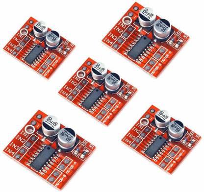 INVENTO 5PCS 2 Channel L298N MINI DC Stepper Motor Drive Module Board reversing PWM Speed Dual H Bridge L298 Automotive Electronic Hobby Kit