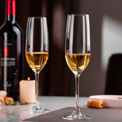 Coozico (Pack of 6) Glass Jar Crystal Wine Glass Red or White Wine, Champagne Flute Wine Glass Wine Glass