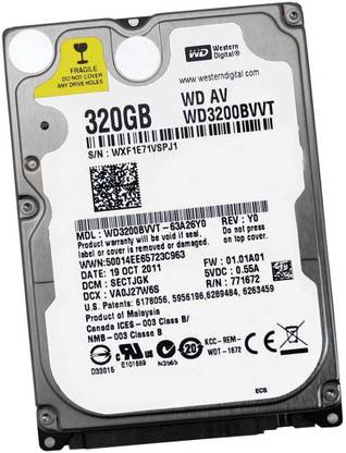 WD OEM 320 GB Laptop White SATA Internal Hard Disk Drive (HDD) (AV - 25PL)