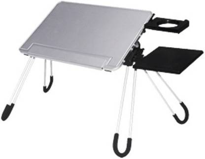 DURATEC Portable Light Weight Laptop Table Aluminium Floor and Desk Stand Laptop Stand with Adjustable Height Compatible with Universal Laptops