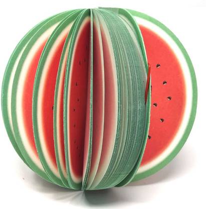 MeAjeya Watermelon 3D Fruit Shape Memo Pad And Notepad For Office, Student, Boys and Girls 100 Sheets Regular, 1 Colors