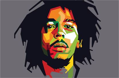 Bob Marley Vector Art Poster Paper Print