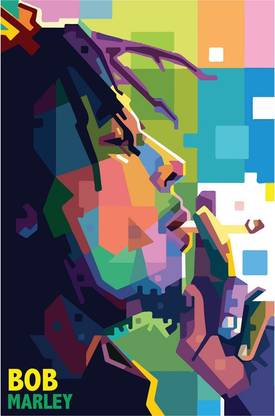 Bob Marley Smoking Graphic Poster Paper Print